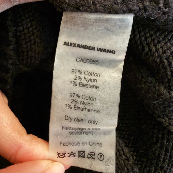 T by Alexander Wang Black Knit Cropped Sweater - Picture 4 of 4